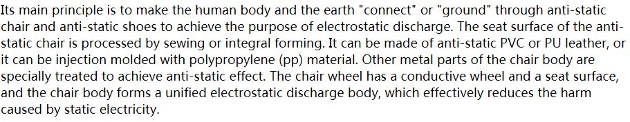 esd bezpečná stolička